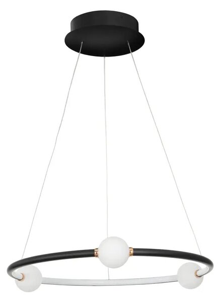 LED lustr Celia 64 černé s dálkovým ovládáním – Černá
