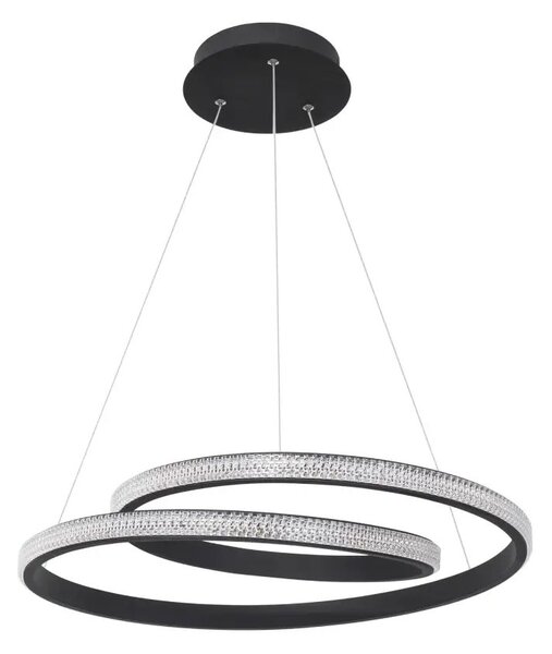 LED lustr Grania 55 černé – Černá