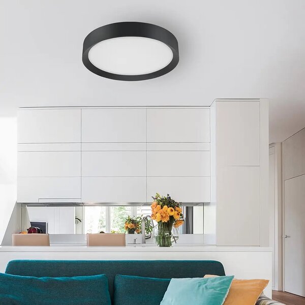 LED stropní svítidlo Luton 55 černé – Černá