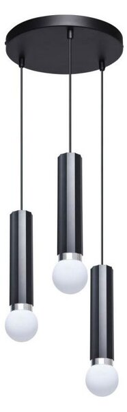 ITALUX PND-33849-3R-BK - Lustr na lanku MACERA 3xE27/40W/230V černá