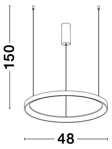 LED lustr Pertino 48 3000K bílé – Bílá