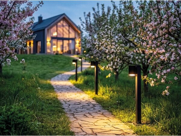 Kanlux 46204 - Venkovní lampa RADILO 1xGU10/11W/230V 50 cm IP44 černá