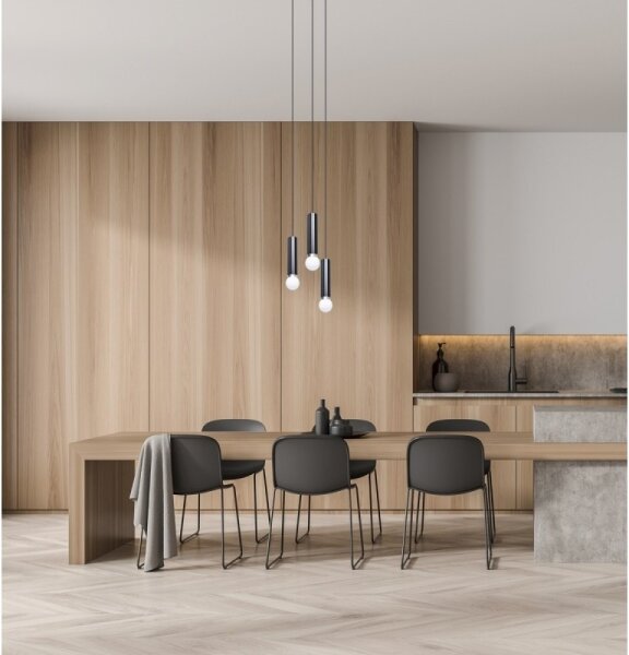 ITALUX PND-33849-3R-BK - Lustr na lanku MACERA 3xE27/40W/230V černá