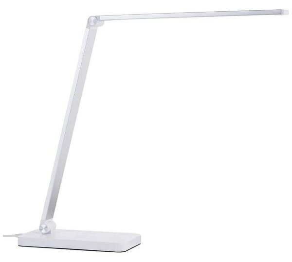 Brilliant G60090/05 FLORENCE - Bílá stolní stmívatelná lampa s bezdrátovým nabíjením, LED 5W, 2700-6500K (Stolní lampa na pracovní stůl)