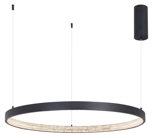 LED lustr Preston 80 černé – Černá