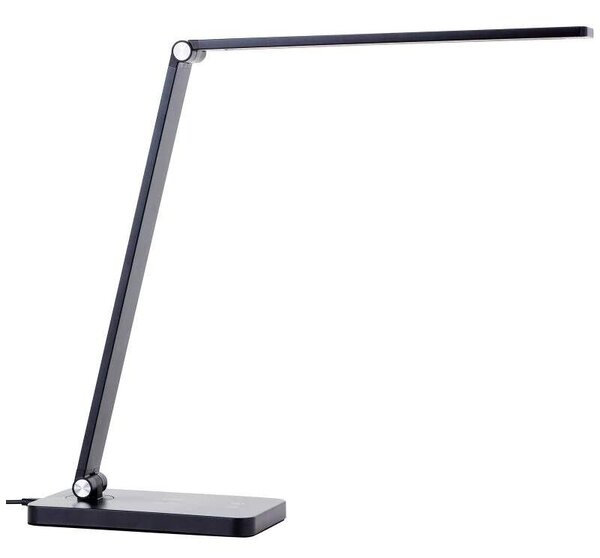 Brilliant G60090/06 FLORENCE - Černá stolní stmívatelná lampa s bezdrátovým nabíjením, LED 5W, 2700-6500K (Stolní černá lampa na pracovní stůl)