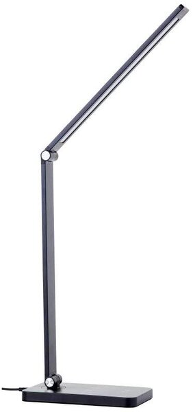 Brilliant G60090/06 FLORENCE - Černá stolní stmívatelná lampa s bezdrátovým nabíjením, LED 5W, 2700-6500K (Stolní černá lampa na pracovní stůl)