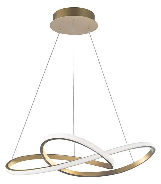 LED lustr Fusion 72 zlaté – Zlatá