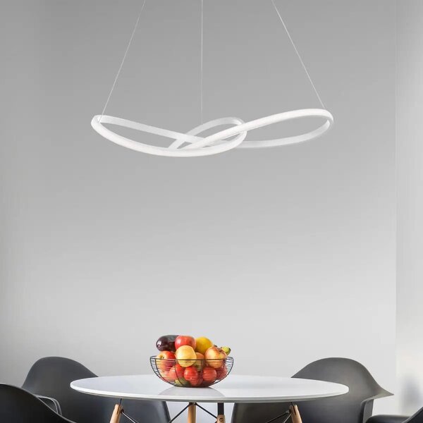LED lustr Fusion 72 bílé – Bílá