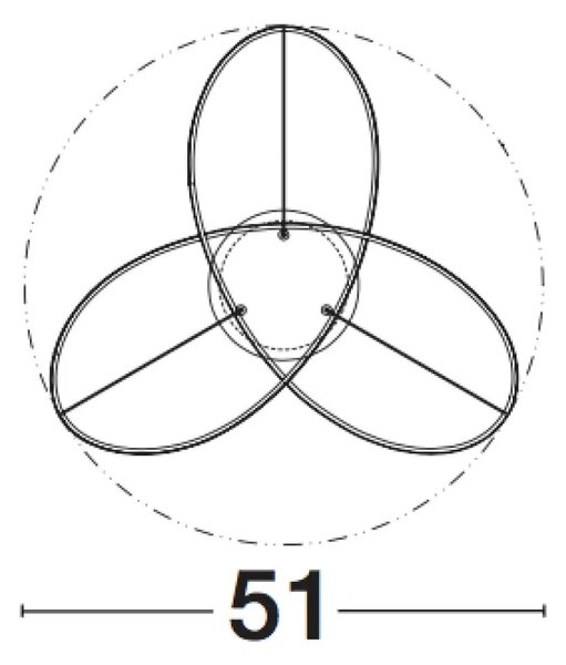 LED stropní svítidlo Fusion 51 zlaté – Zlatá
