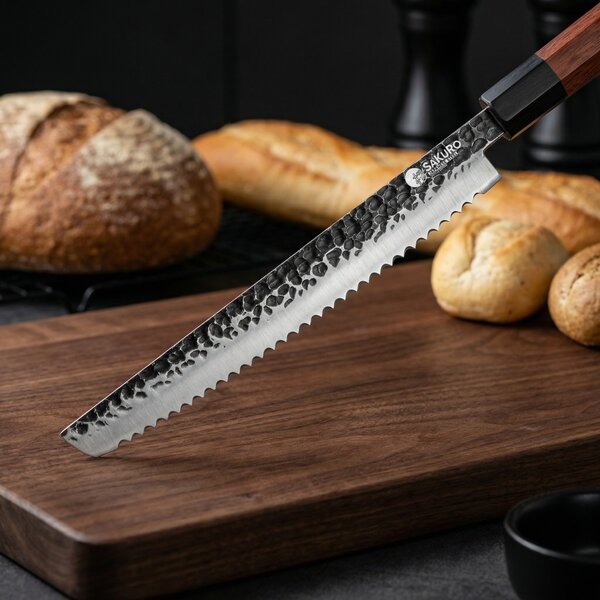 Japonský nůž na pečivo SaKuRo Eben 24,8 cm