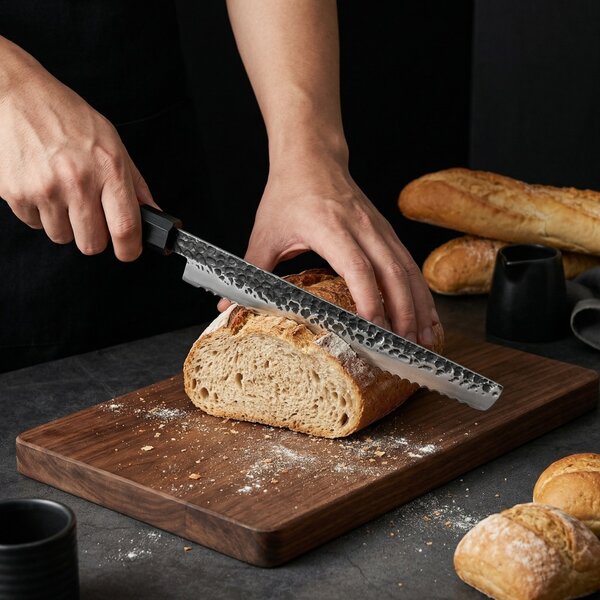 Japonský nůž na pečivo SaKuRo Eben 24,8 cm