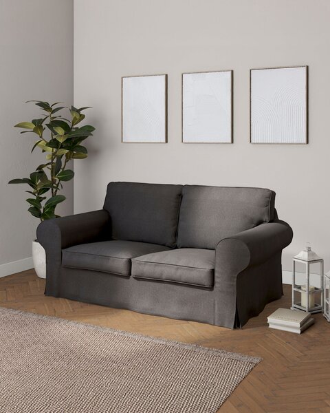 Potah na pohovku IKEA Ektorp 2-místná rozkládací NOVÝ MODEL 2012 barva šedá látka pletený vzor