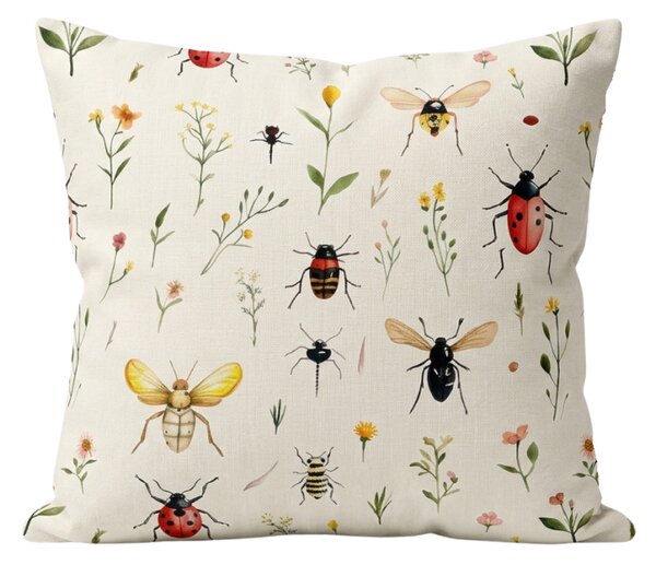Polybavlněný povlak na polštář INSECTA POLY 45x45 cm, barevný