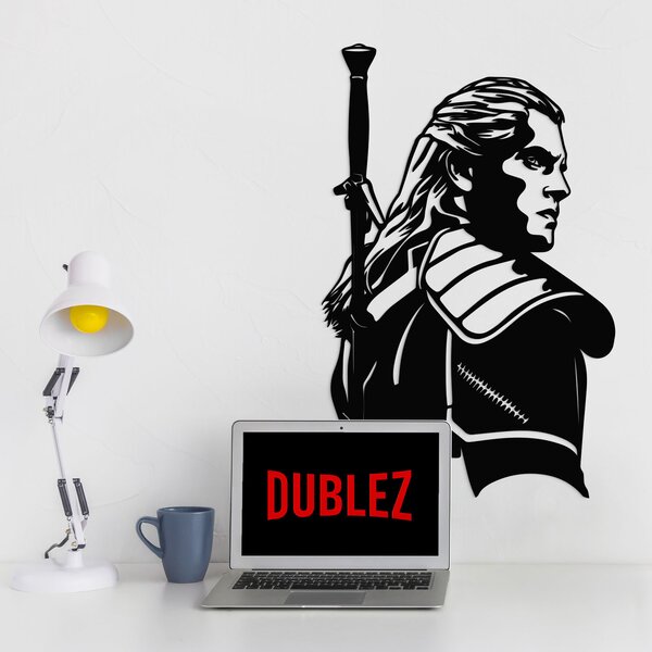 DUBLEZ | Dřevěný obraz Zaklínač - Geralt z Rivie | Obraz