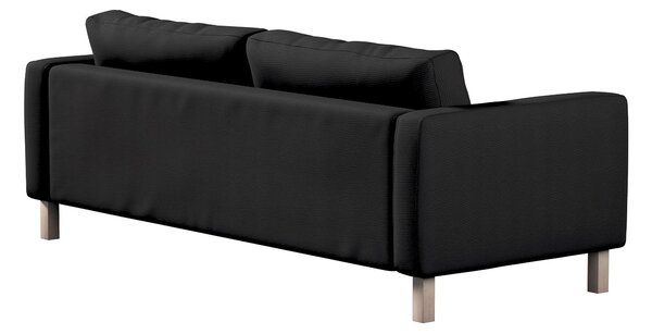 Potah na pohovku IKEA Karlstad 3-místná, nerozkládací, krátký barva černá látka pletený vzor