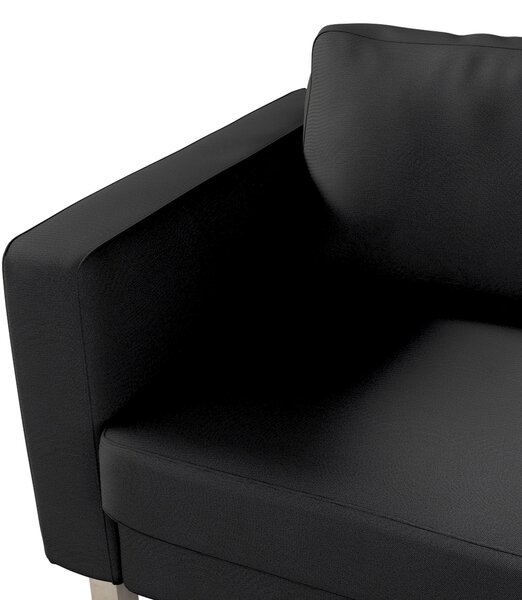 Potah na pohovku IKEA Karlstad 3-místná, nerozkládací, krátký barva černá látka pletený vzor