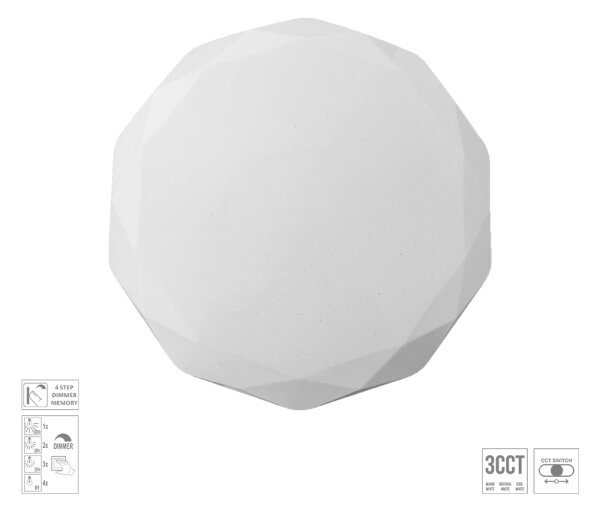 Prezent 71337 - LED Stm. stropní svítidlo IRIDIO LED/18W/230V pr. 34 cm bílá
