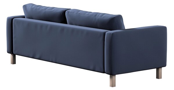 Potah na pohovku IKEA Karlstad 3-místná, nerozkládací, krátký barva tmavě modrá látka sametová