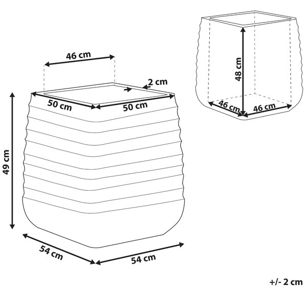 Květináč PARIKIA 50 cm Krémově bílá