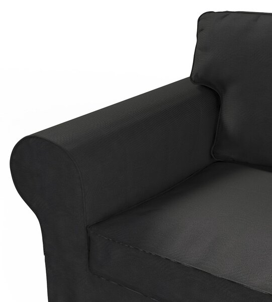 Potah na pohovku IKEA Ektorp 2-místná, nerozkládací barva černá látka pletený vzor