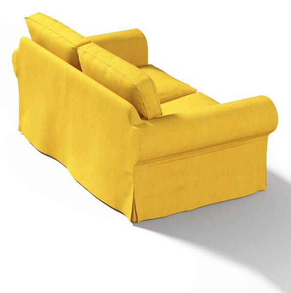 Potah na pohovku IKEA Ektorp 2-místná, nerozkládací barva žlutá látka pletený vzor