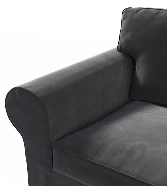 Potah na pohovku IKEA Ektorp 2-místná, nerozkládací barva černá látka lesklé, sametová