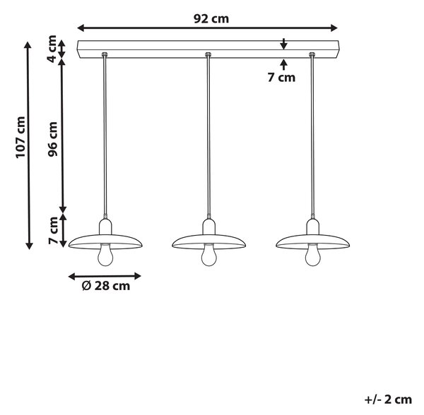 Závěsná lampa MANJEERA Mangové dřevo Tmavě hnědá