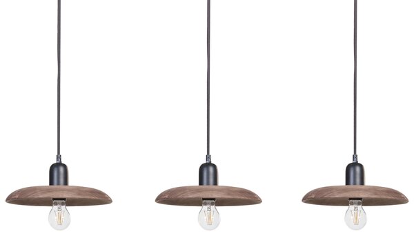 Závěsná lampa MANJEERA Mangové dřevo Tmavě hnědá