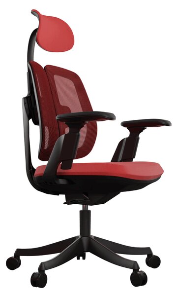 Ergonomická kancelářská židle Liftor Active, červená (textil + síťovina)