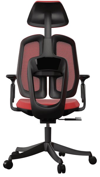 Ergonomická kancelářská židle Liftor Active, červená (textil + síťovina)