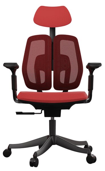 Ergonomická kancelářská židle Liftor Active, červená (textil + síťovina)