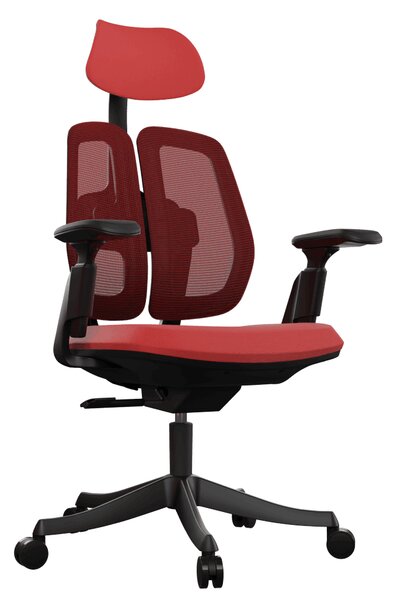 Ergonomická kancelářská židle Liftor Active, červená (textil + síťovina)