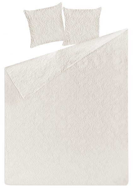 Přikrývka na postel s polštáři RUDKHAN 140 x 210 cm Krémově bílá
