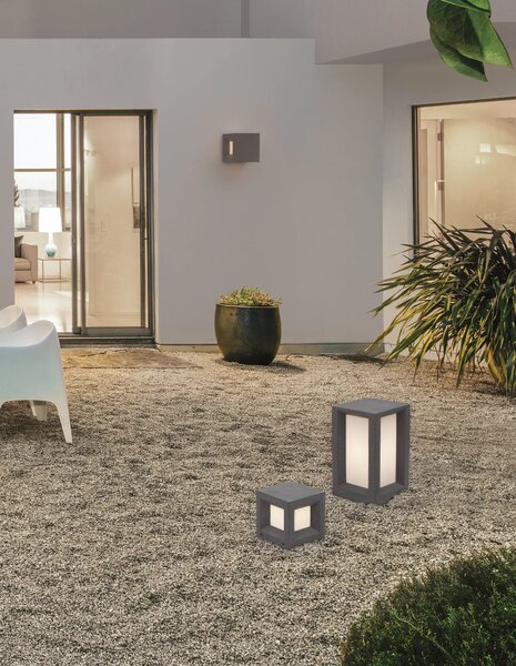Venkovní zahradní lampa Castro 20 tmavě šedé – Šedá