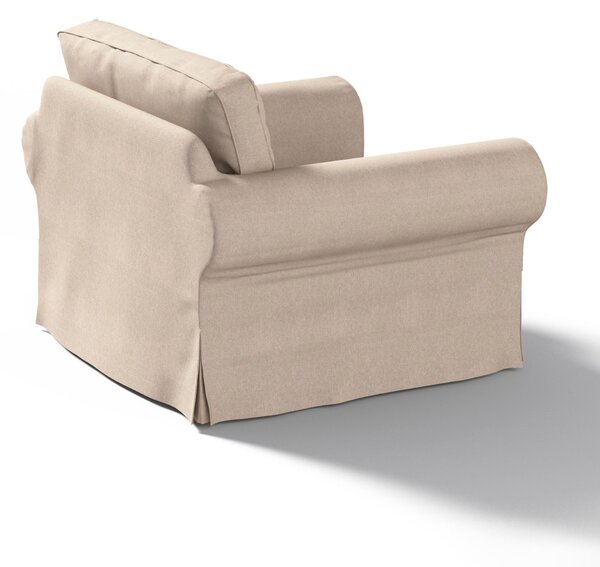 Potah na křeslo IKEA Ektorp barva béžová látka pletený vzor