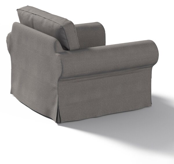 Potah na křeslo IKEA Ektorp barva šedá látka pletený vzor