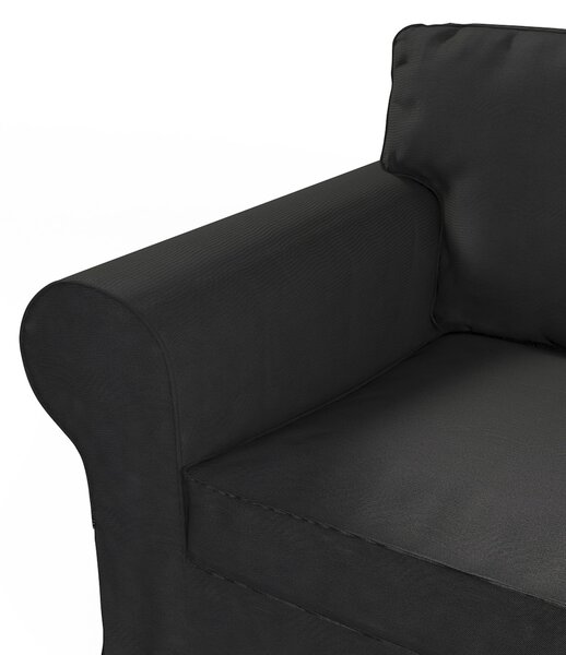Potah na křeslo IKEA Ektorp barva černá látka pletený vzor