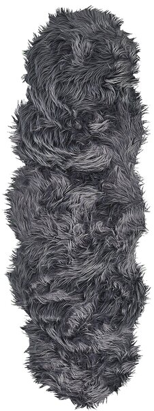 Koberec z umělé kožešiny MAMUNGARI Tmavě šedá 60 x 180 cm