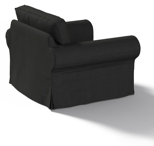 Potah na křeslo IKEA Ektorp barva černá látka pletený vzor