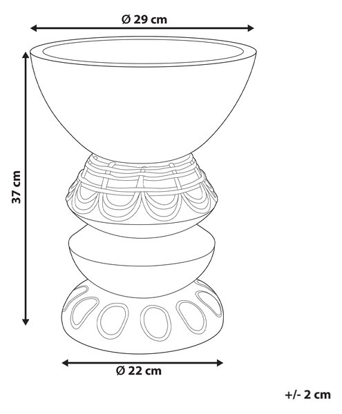 Květináč DISPORUM 29 cm Světle hnědá