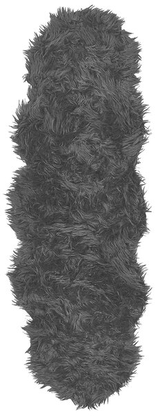 Koberec z umělé kožešiny MAMUNGARI Černá 60 x 180 cm