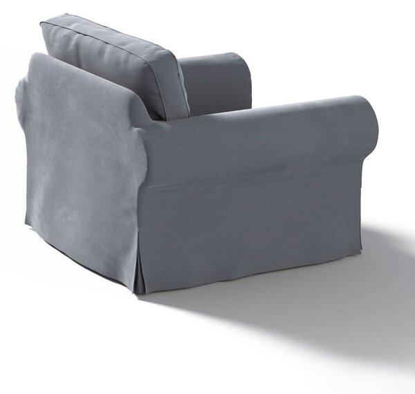 Potah na křeslo IKEA Ektorp barva šedá látka lesklé, sametová