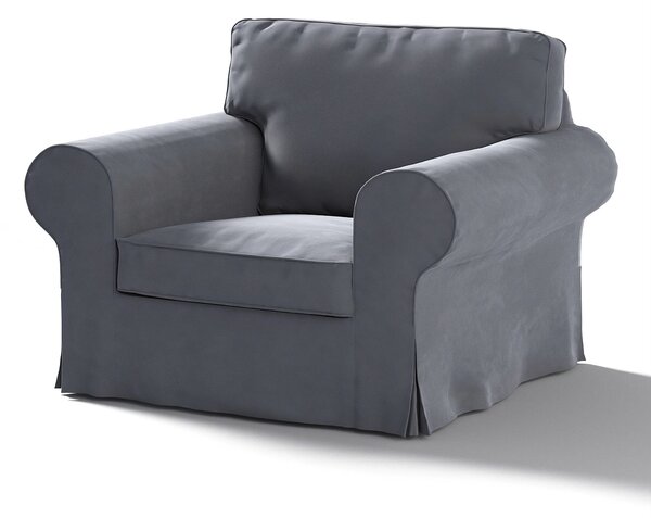Potah na křeslo IKEA Ektorp barva šedá látka lesklé, sametová