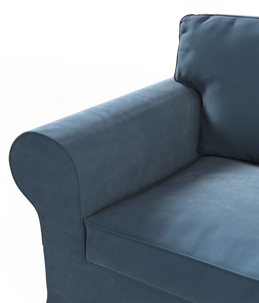 Potah na křeslo IKEA Ektorp barva modrá látka lesklé, sametová