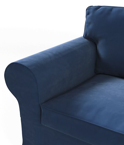 Potah na křeslo IKEA Ektorp barva tmavě modrá látka lesklé, sametová