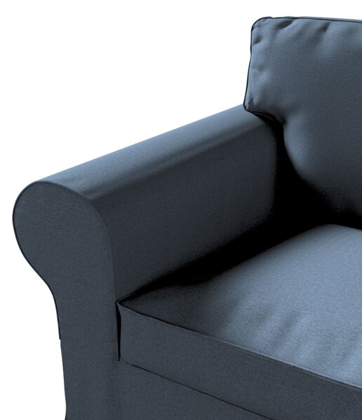 Potah na křeslo IKEA Ektorp barva modrá látka pletený vzor