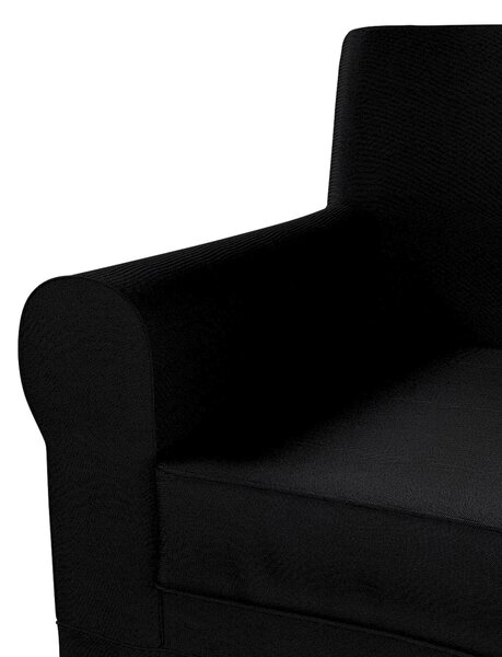Potah na křeslo IKEA Ektorp Jennylund barva černá látka pletený vzor
