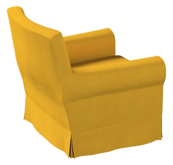 Potah na křeslo IKEA Ektorp Jennylund barva žlutá látka pletený vzor