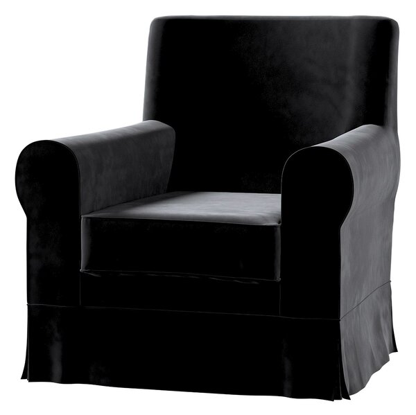 Potah na křeslo IKEA Ektorp Jennylund barva černá látka lesklé, sametová